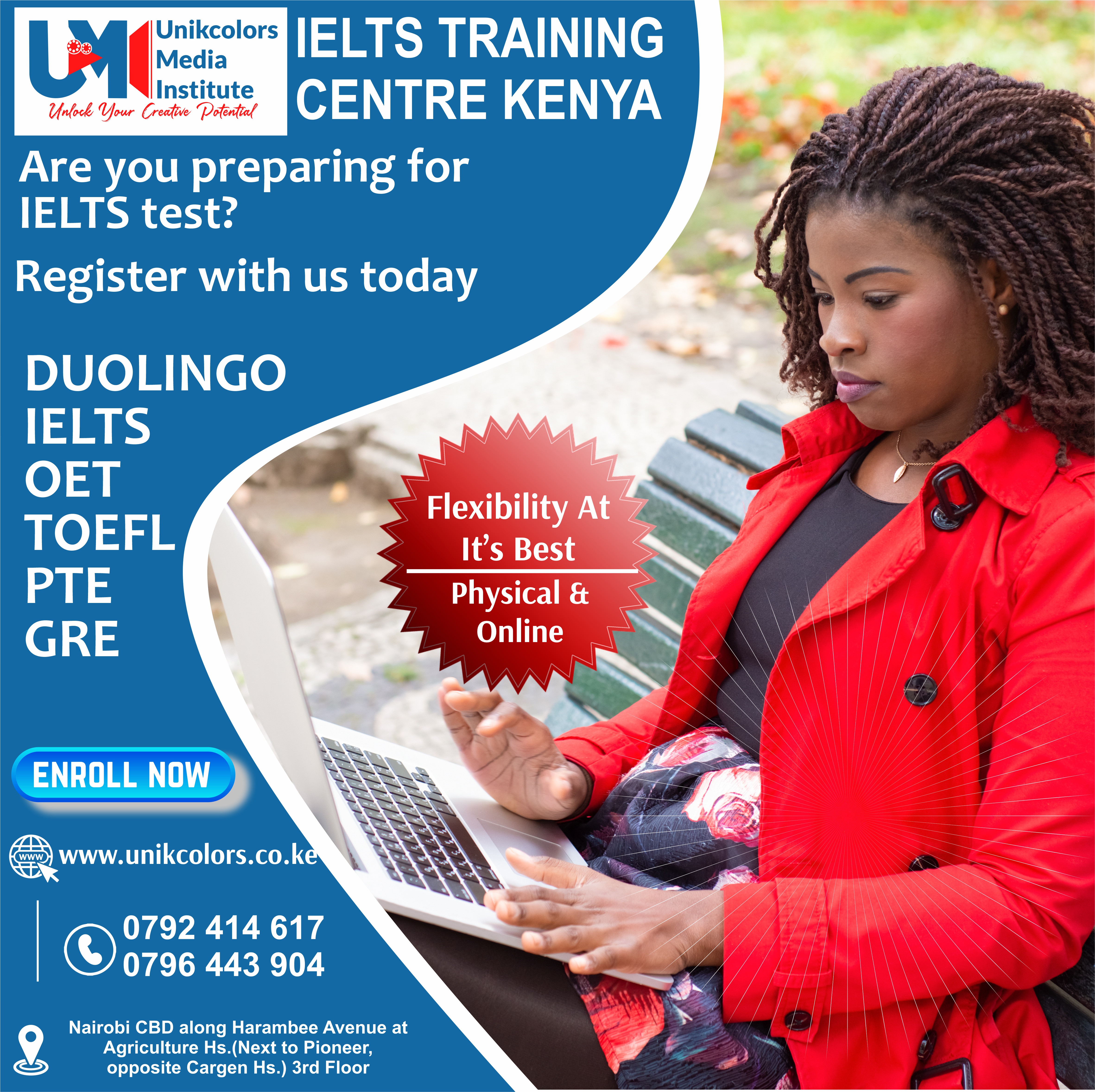 IELTS TRAINING CENTRE KENYA - IELTS, TOEFL, PTE, OET DUOLINGO, GRE